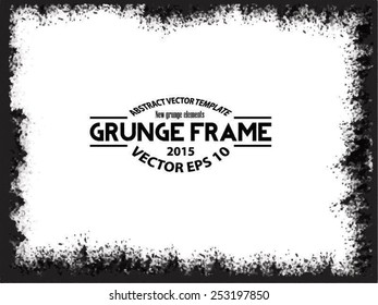 Abstract grunge frame. vector template