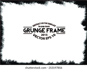 Abstract grunge frame. vector template