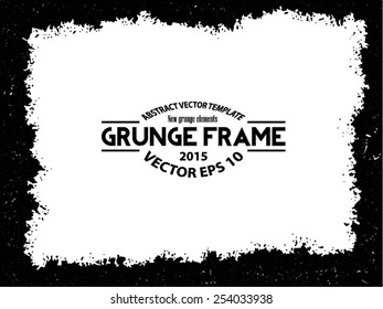Abstract grunge frame. vector template
