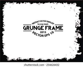 Abstract grunge frame. vector template