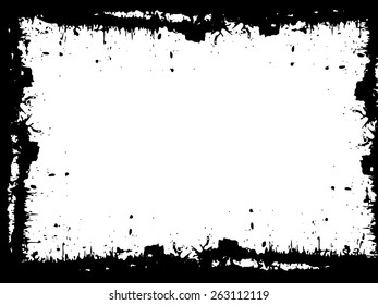 Abstract grunge frame. vector template 