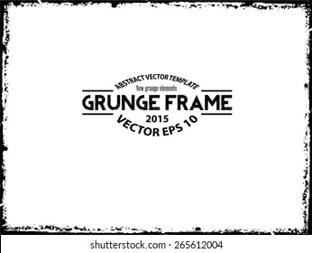 Abstract grunge frame. vector template 