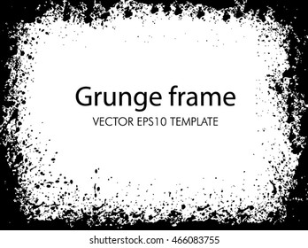 Abstract grunge frame. vector template