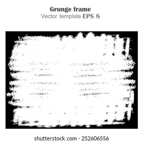 Abstract grunge frame.Distress frame.Vector design template