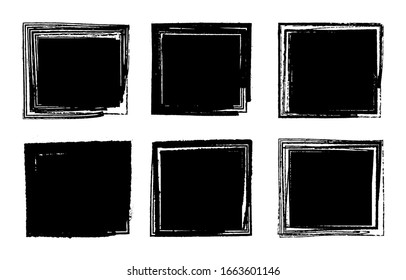 Abstract grunge frames. Grunge backgrounds set.