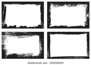 Abstract grunge frames. Grunge border frames.