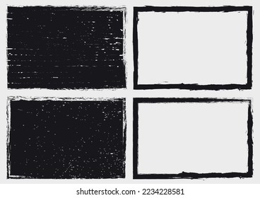 Abstract grunge frames.Old grungy backgrounds set.