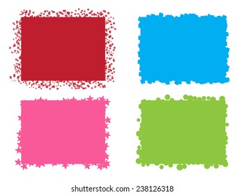 Abstract grunge frames.Color frame set.Stock vector.