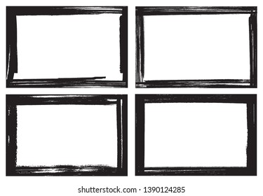 Abstract grunge frames.Grunge frames set.