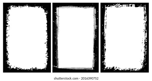 Abstract grunge frames.Vector grunge backgrounds.