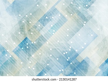 Abstract grunge geometric background with circuit board lines. Technology vector design