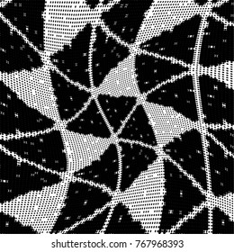 Abstract grunge geometric halftone dots pattern texture background. Modern dotted template vector illustration for web design, covers, web sites, banners