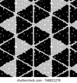 Abstract grunge geometric halftone dots pattern texture background. Modern dotted template vector illustration for design, covers, web sites, banners. 
