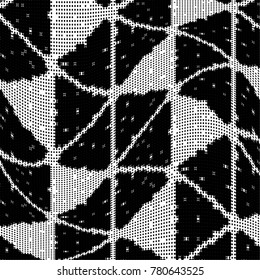 Abstract grunge geometric halftone dots pattern texture background. Modern dotted template vector illustration for design, covers, web sites, banners
