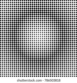 Abstract grunge geometric halftone dots pattern texture background. Modern dotted template vector illustration for design, covers, web sites, banners

