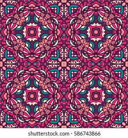 Abstract  grunge geometric vector ethnic tribal pattern