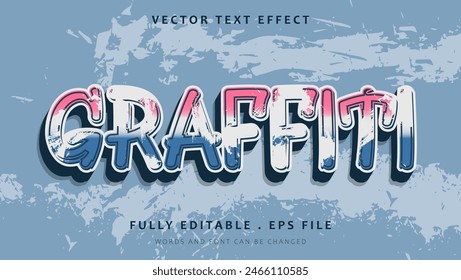 Abstract Grunge Graffiti Editable Text Effect Design Template . Effect Saved In Graphic Style