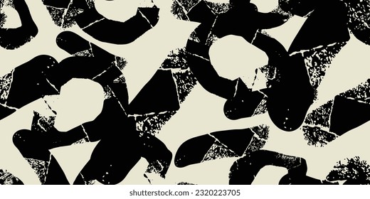 Abstract grunge graphic dirty seamless pattern. Vector illustration