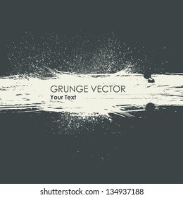 Abstract grunge green banner. Vector wave