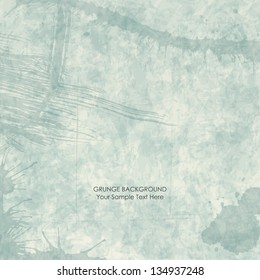 Abstract grunge green banner. Vector wave