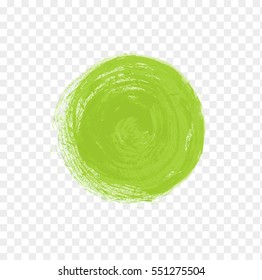 Abstract grunge green circle. Vector illustration with greenery - color of the year