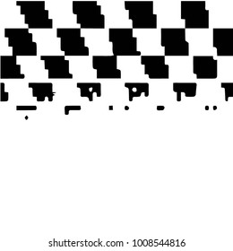 Abstract grunge grid background pattern. Black and white vector line illustration
