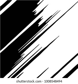 Abstract grunge grid background pattern. Black and white vector line illustration

