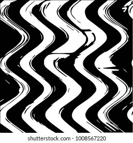 Abstract grunge grid background pattern. Black and white vector line illustration
