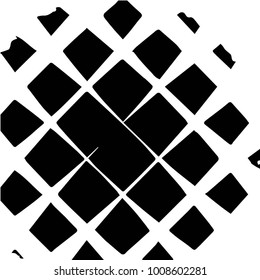 Abstract grunge grid background pattern. Black and white vector line illustration
