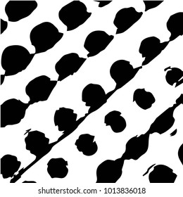 Abstract grunge grid background pattern. Black and white vector line illustration
