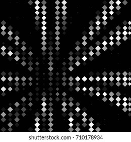 Abstract grunge grid checkered background pattern. Squared halftone vector line illustration

