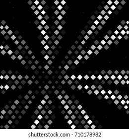 Abstract grunge grid checkered background pattern. Squared halftone vector line illustration
