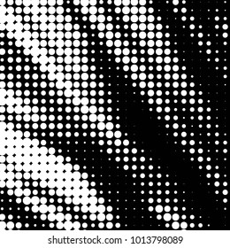 Abstract grunge grid dot halftone background pattern. Spotted black and white vector line illustration