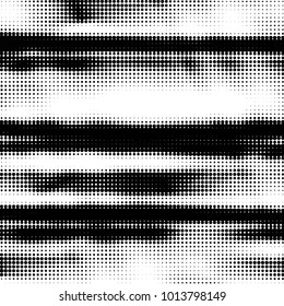 Abstract grunge grid dot halftone background pattern. Spotted black and white vector line illustration