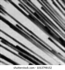 Abstract grunge grid dot halftone background pattern. Spotted black and white vector line illustration