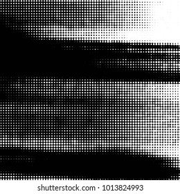 Abstract grunge grid dot halftone background pattern. Spotted black and white vector line illustration
