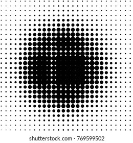 Abstract grunge grid dot halftone background pattern. Spotted black and white vector line illustration
