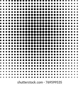Abstract grunge grid dot halftone background pattern. Spotted black and white vector line illustration
