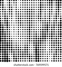 Abstract grunge grid dot halftone background pattern. Spotted black and white vector line illustration
