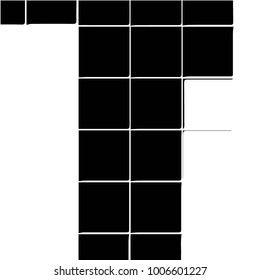 Abstract grunge grid halftone background pattern. Black and white vector line illustration

