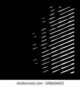 Abstract grunge grid halftone background pattern. Black and white vector line illustration
