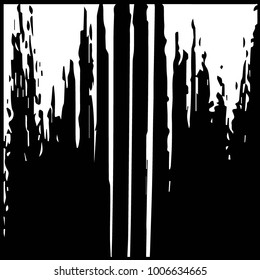 Abstract grunge grid halftone background pattern. Black and white vector line illustration
