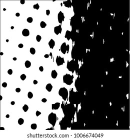Abstract grunge grid halftone background pattern. Black and white vector line illustration
