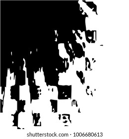 Abstract grunge grid halftone background pattern. Black and white vector line illustration
