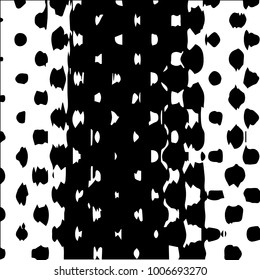 Abstract grunge grid halftone background pattern. Black and white vector line illustration
