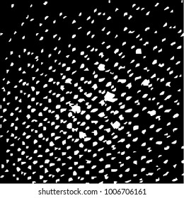 Abstract grunge grid halftone background pattern. Black and white vector line illustration
