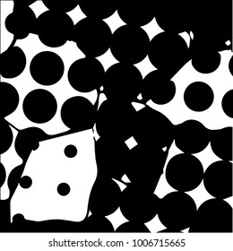 Abstract grunge grid halftone background pattern. Black and white vector line illustration
