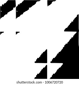 Abstract grunge grid halftone background pattern. Black and white vector line illustration