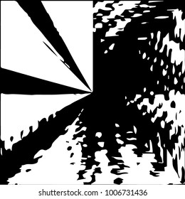 Abstract grunge grid halftone background pattern. Black and white vector line illustration
