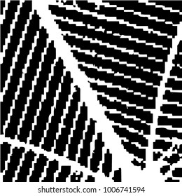 Abstract grunge grid halftone background pattern. Black and white vector line illustration
